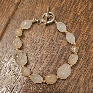 Elegant Beaded Bracelet with Toggle Clasp